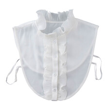 Comfortable Detachable Collar Breathable Polyester False-White