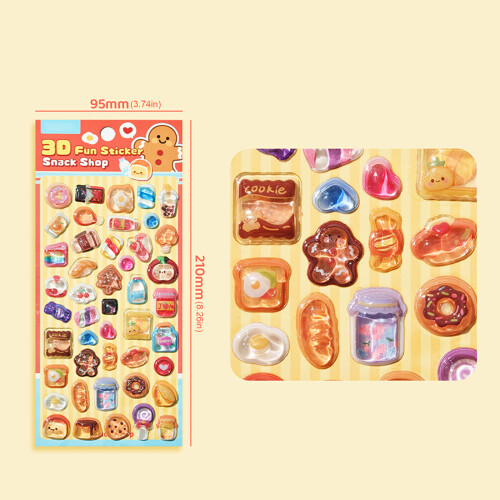 (1 sheet) 3D relief sticker cartoon crystal sticker-3 1
