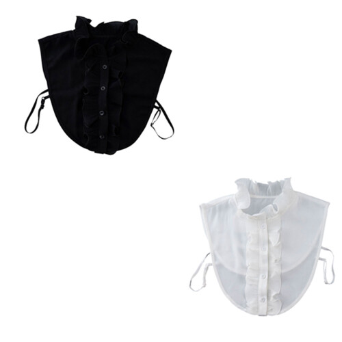 Comfortable Detachable Collar Breathable Polyester False-White 1