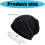 Faux Pearls Decorated Women's Beanies Cap Polyester Winter-Blue 4