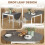 Homcom HOMCOM Foldable Dining Table, Solid Wood Drop Leaf Table, Grey 5