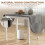 Homcom HOMCOM Foldable Dining Table, Solid Wood Drop Leaf Table, Grey 6
