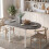 Homcom HOMCOM Foldable Dining Table, Solid Wood Drop Leaf Table, Grey 7