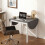 Homcom HOMCOM Foldable Dining Table, Solid Wood Drop Leaf Table, Grey 9