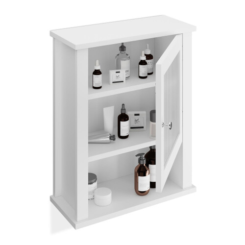 Armoire murale de salle de bain avec étagères réglables
