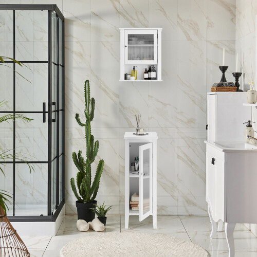 Armoire murale de salle de bain avec étagères réglables 1