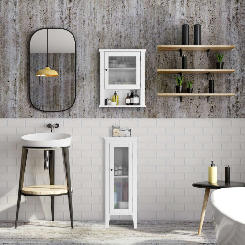 Armoire murale de salle de bain avec étagères réglables 2