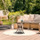 Round Cast Aluminium Patio Side Table, Weatherproof 3