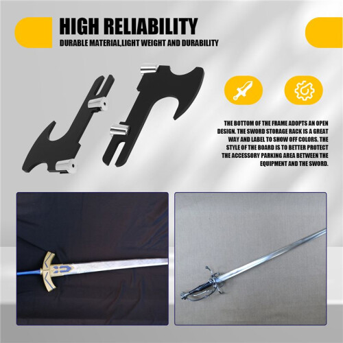 Sword Display Stand,Sword Hook,Acrylic Two-Layer Wall-Mounted Samurai Sword Stand Display Stand,Support All Swords A