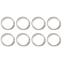 8 Pieces of Zinc alloy Beaded Napkin Ring Delicate Napkin Buckle (Silver)