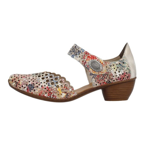 Rieker Rieker Leder Absatzsandalen - Beige