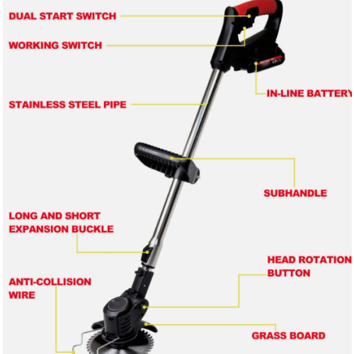  2Battery Cordless Strimmer Grass Trimmer 1