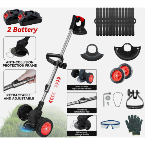  2Battery Cordless Strimmer Grass Trimmer