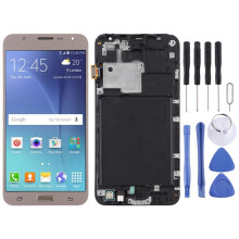 Écran LCD TFT pour Galaxy J7 (2015) / J700F Ensemble complet de numériseur avec cadre
