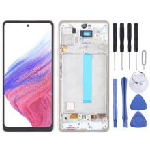 (white) Pour Samsung pour Galaxy A53 5G SM-A536 écran LCD OLED de 6,48 pouces avec cadre