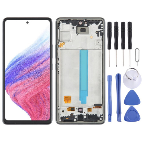 (black) Για Samsung για Galaxy A53 5G SM-A536 Οθόνη OLED LCD 6,48 ιντσών με πλαίσιο