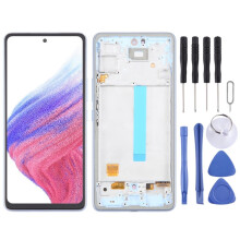 (blue) Pour Samsung pour Galaxy A53 5G SM-A536 écran LCD OLED de 6,48 pouces avec cadre