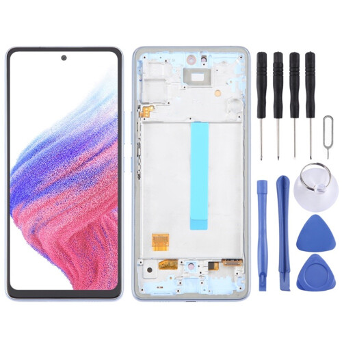 (blue) Για Samsung για Galaxy A53 5G SM-A536 Οθόνη OLED LCD 6,48 ιντσών με πλαίσιο