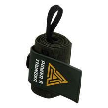 1 pair Sports Wrist Guard for Powerlifting Adhesive-Green AX
