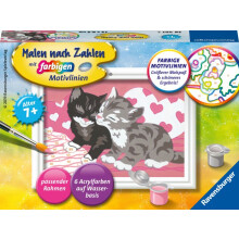 Ravensburger CreArt 28467 - Kuschelkatzen - Malen nach Zahlen für Kinder ab 7 Jahre 28467