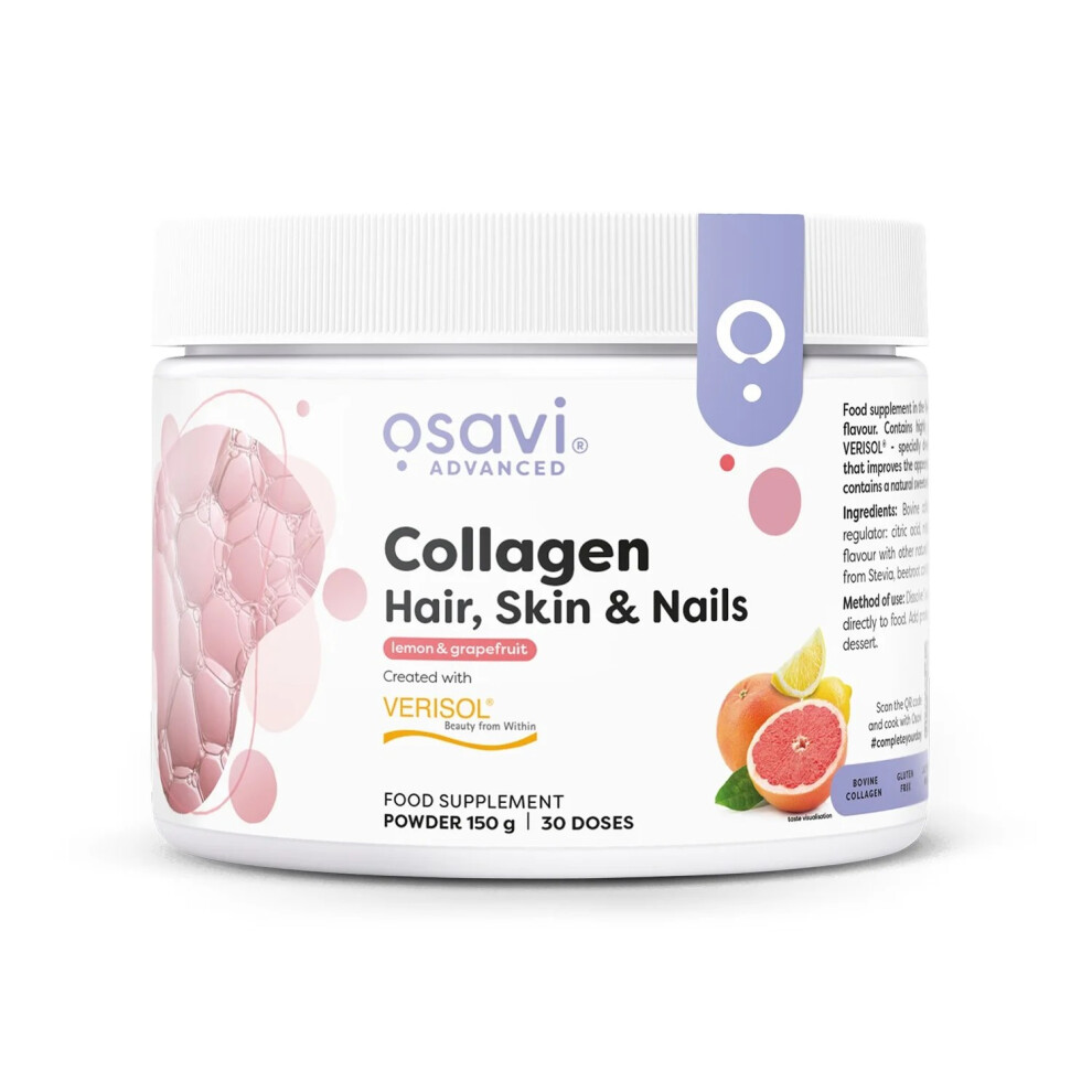 Osavi Collagen Peptides Hair Skin & Nails, Lemon & Grapefruit - 150 grams - Image 4