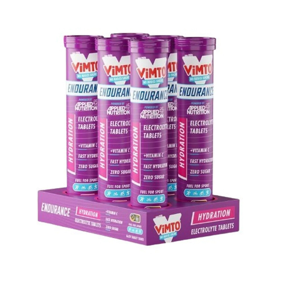 Endurance Hydration Electrolyte Effervescent Tablets, Vimto - 6 x 20 tabs