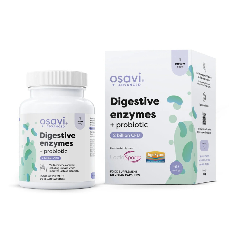 Digestive enzymes + probiotic - 60 vegan caps