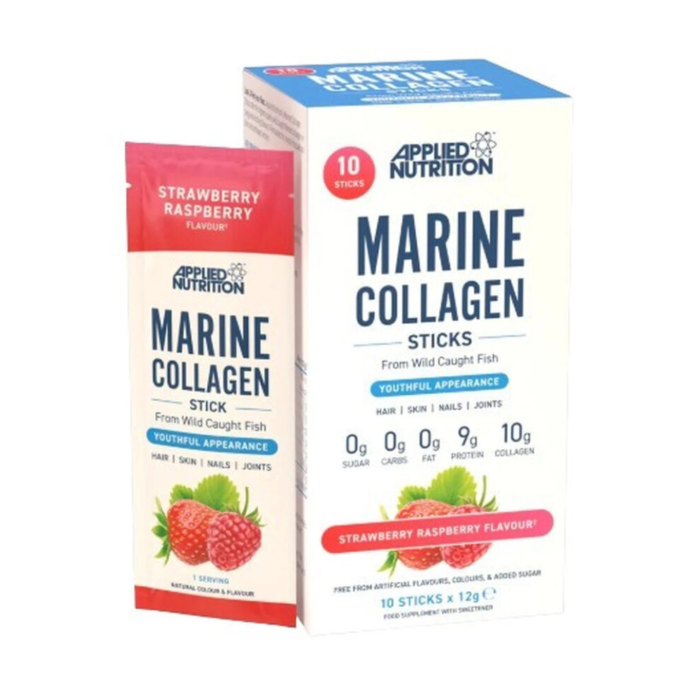 Applied Nutrition Marine Collagen Sticks 10 X 12G-Strawberry Raspberry - Image 6