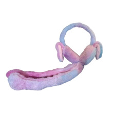 Comfortable Earmuffs Soft Plush Ear-Colorful blue and pu