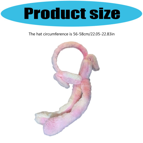 Comfortable Earmuffs Soft Plush Ear-Colorful blue and pu 2