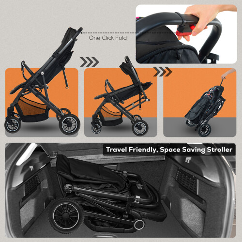 Baby Stroller Pram Foldable Pushchair Rain Cover 2