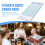 5 Pack Guest Check Books, Server Note Pads for Restaurant, Green Waiter Checkbook, Restaurant Order Pad 50 Sheets/Pack 10