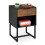 Industrial Bedside Table with Drawer and Shelf 1
