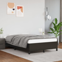 vidaXL sengestel sort 120x200 cm betrukket med kunstlæder