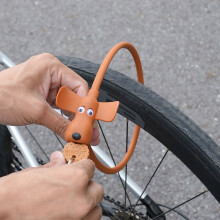 Creative Biscuits Dog Road Bike Rings Lock Cycling-Pink