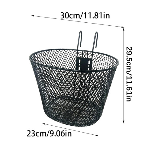 Heavy Type Metal Bicycles Front Basket-black double hook 1
