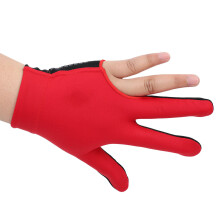 Snooker Billiard Cue Glove Unisex Left Hand Open Three Finger Australian Red