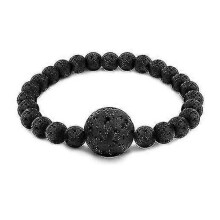 Pulsera antináuseas negra para hombres y mujeres, ideal para mareos, mareos en el coche y mareos durante el viaje - yky416