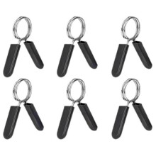 Paquete de 6 clips para barra de 1 pulgada (25 mm) - Collares de resorte para mancuernas para barra de pesas estándar, entrenamie
