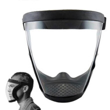 Mascarilla protectora de seguridad para adultos con visera transparente y reutilizable
