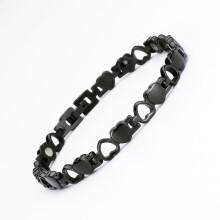 Pulseras Magnéticas para Mujer de Acero Titanio con Imanes Fuertes Pulsera en Forma de Corazón (Plata) El Mejor Regalo para tu No