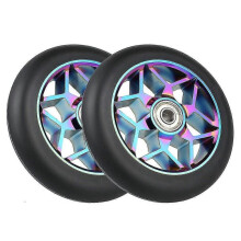 ruedas de patinete de 110 mm, ruedas de poliuretano gruesas para acrobacias con rodamientos