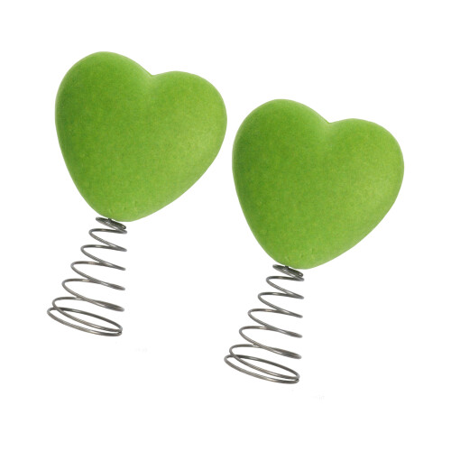 Patricks Day Mini Flocking Heart Tree Toppers Decoration-2