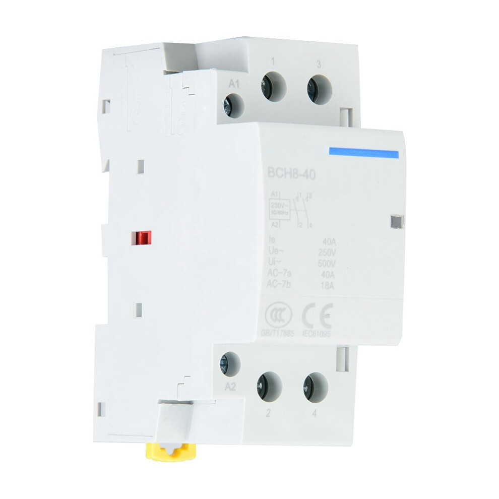 2P 40A DIN Rail Contactor 230V 50Hz