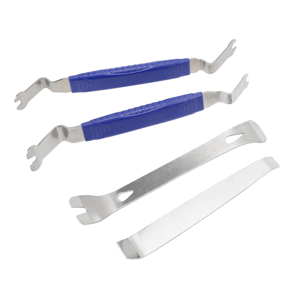 Car Interior Trim & Panel Removal Tools 4Pcs Dash & Door Clip Set Blue 9351393803794