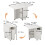 Folding Table with Wheels Mobile Wood Extendable Dining Table with Shelf for Kitchen Living Room 9