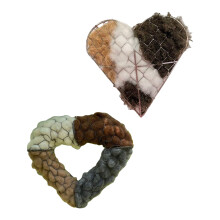 Bird Heart Outdoor Yard Art Handmade Fiber-Bird Nest Heart A