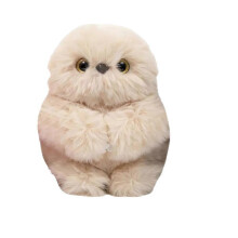 (C) Cute Bag Pendant Electric Stuffed Owl Robot Interactive Talking Plush Toy Purse Keychain Charm for Backpack Decoration