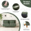 Dripex Corduroy 3 Seater Sofa Couch with 2 Extra Pillows 4