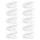 10Pcs High Density Squid Skirts Soft Baits Replacement-White L 1